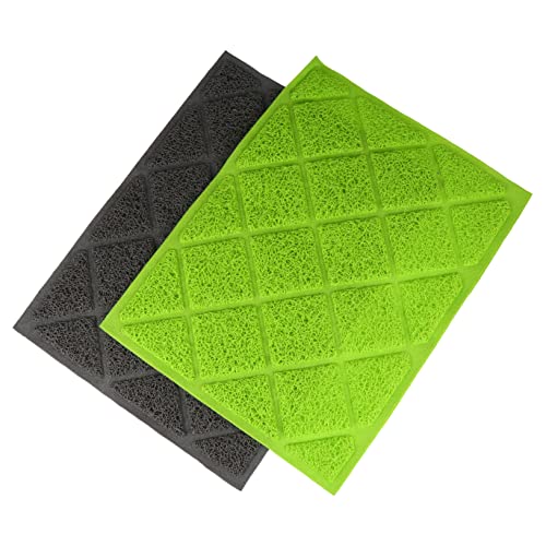 minkissy 2 x Katzenklo Matte Hund Wasserkissen Einstiegsmatte Katzennapf Matte Haustier Fütterung Tischset Katze Napf Tablett Welpe Fütterung Platzset Katze Fütterungsmatte Hund Futter Tablett von minkissy