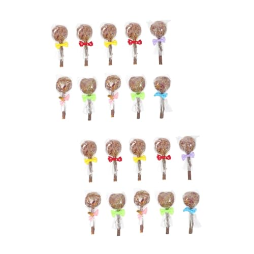 minkissy 20 Pcs Kaninchen Zahnen Stick Kaninchen Molar Rod Haustier Tier Zahnen Spielzeug Zähne Reinigung Spielzeug Kaninchen Zähne Schleifstab Haustier Molar Prop Bunny Heu Lutscher Chinchilla Essen von minkissy