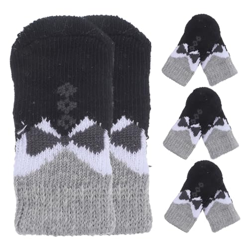 minkissy 24 STK Haustier socken Greifer Hundesocken Haustier Pfote Katzensocken für Katzen warme Socken Haustierstiefel Socken für Hund rutschfest Warme Schuhe thermische Socken Polyester von minkissy