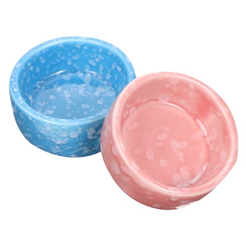 minkissy 2Pcs hamster ceramic bowl small animal dishes hamster feeders hamster food dish terrarium reptile hamster feeding bowl hamster water dish reptisoil ceramics food plate turtle von minkissy