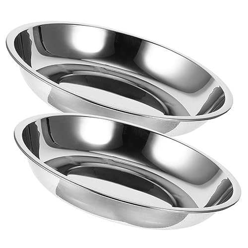 minkissy 2Pcs stainless steel cat bowl cat food dish cat dishes cat bowls whisker friendly shallow cat bowl stainless steel bowl cat plates cat food plate pet bowls cat feeding bowl puppy von minkissy