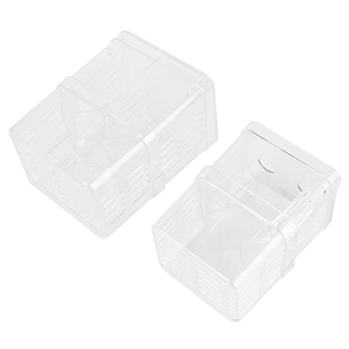 minkissy 2St Guppy-Schlüpfer Inkubatoren Inkubator für Fischgarnelen 2-lagiger Brutbehälter für Fische Inkubator für die Fischzucht extra groß braten Terrarium Aquarium Container Plastik von minkissy