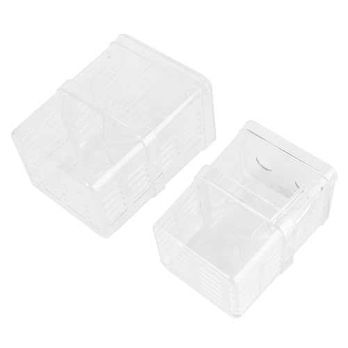 minkissy 2St Guppy-Schlüpfer Brutbehälter für Fische Garnelen Inkubator Behälter für die Fischzucht Trennwand zum Ausbrüten von Fischen Acryl braten Isolationsbox Aquarium Container Plastik von minkissy