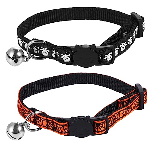 minkissy 2St Halloween-Katzenhalsband Halloween-Hundezubehör Halloween-Hundehalsband Hundehalsbänder für Haustiere Haustier Krawatte Halsring Stoff von minkissy