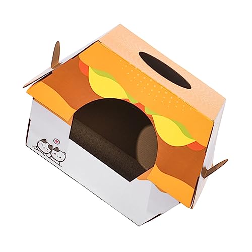 minkissy 2St Hamburger Katzennest Katzenbett Katze Kratzer pad Burger-Katzennest Spielzeug beheiztes katzenhaus kreatives Kratzbrett Haustier Katze Kratzbrett Kätzchen kratzbaum für Katzen von minkissy