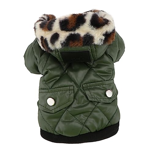 minkissy 2St Hundevlies Haustier-Overall Welpenkleidung Kapuzenpullover für Hunde Hundebekleidung hundekleidung hundejacke Welpen-Outfits Pelzkragen Jacke mit Hut Baumwollmantel von minkissy