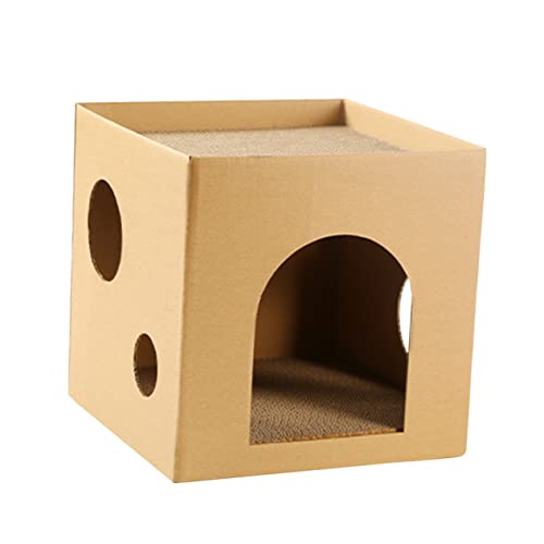 minkissy 2St Katzenhaus Katzenspielzeug mit Katzenminze Katzenkratzbrett Spielhaus aus Pappe Liegestuhl Chaiselongue Kätzchenspielzeug Heimtierbedarf vertikal Hauskatze Möbel Brett greifen von minkissy