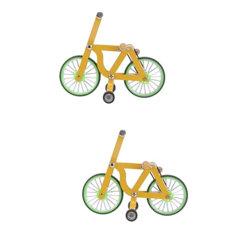 minkissy 2St Papagei Fahrrad Puzzles aus Holz Desktop-Spielzeug Spielset aus Holz Spielzeuge Papageienspielzeug aus Kunststoff Vogeltrainingsspielzeug Haustier Vögel Utensilien Requisiten von minkissy