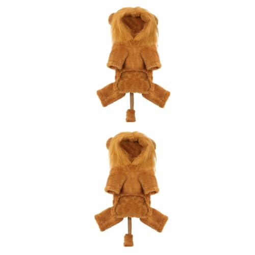 minkissy 2St Pet Dog Lion Transformation Outfit Haustier-Cosplay-Kostüm Haustier-Löwen-Outfit lustige Löwenkostüme für Hunde Haustier Hund Cosplay Kostüm Kleidung Haustierzubehör von minkissy