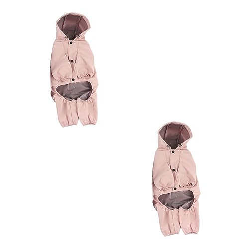 minkissy 2St Regenmantel für Haustiere Regenmantel für Golden Retriever Hunderegenmäntel für x-große Hunde Poncho Regenjacke Welpenkleidung Haustierzubehör mit Kapuze Overall Jackenstoff von minkissy