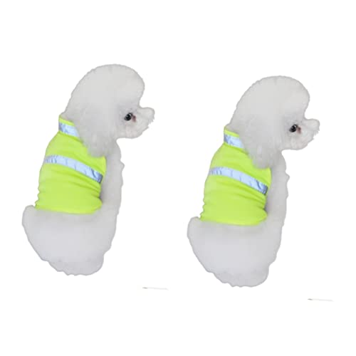 minkissy 2st Haustier Geschirr Kriechende Knieschützer Fluoreszierende Hundeweste Welpengeschirr Gehen Kleines Katzengeschirr Reflektierende Hundeweste Mantel Arbeit Kätzchen von minkissy