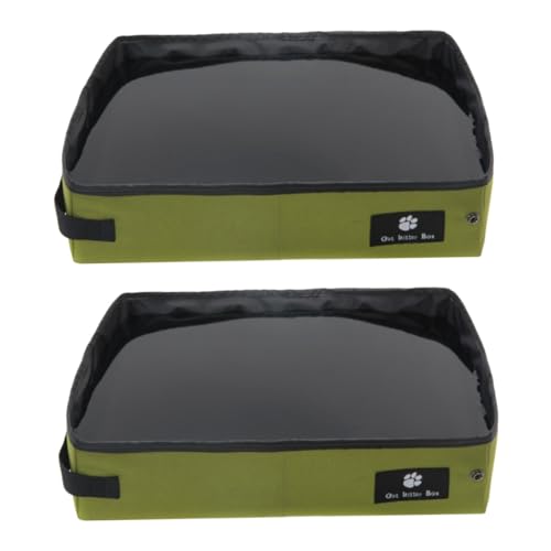 minkissy 2pcs Box Faltbare Katzentoilette Tragbare Katzentoilette für Katzen Faltbare Katzentoilette für Katzen Katzentoilette für Camping Katzentoilette für Hotels für Katzen Haustierbedarf von minkissy