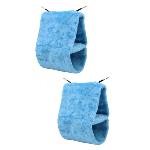 minkissy 2pcs Hängende Papageienbett Warm Winter Vogelhaus Sittich Haus Hängematte Indoor Papageienhaus Winter Zelte Winter Bettwäsche Hängematte für Stofftiere Plüsch Papageiennest Salbei Spielzeug von minkissy