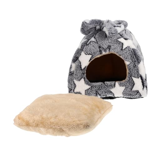 minkissy 2pcs Hamsternest Meerschweinchen Hütten Ratte Hängematte Warm Igel Haus Hamster Plüsch Tunnel Hamster Habitat Plüsch Bunny Hideout Meerschweinchen Kuschelbett Hamster Winternest Umarmung von minkissy