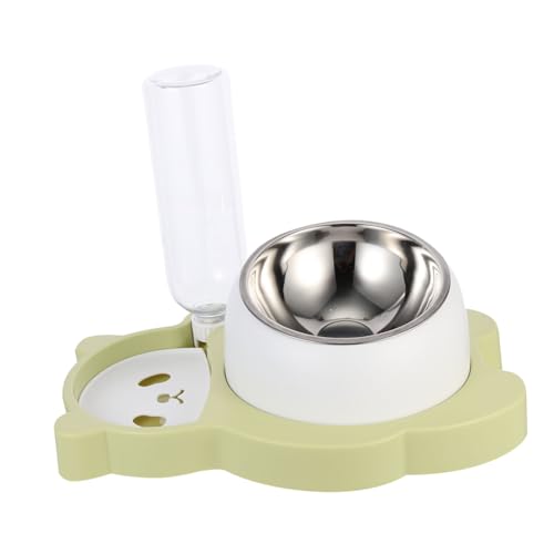 minkissy 2pcs Pet Futternapf Auto Feeder Hundefutter Futterspender Automatischer Schwerkraft Edelstahl Haustier Schüssel Groß Automatisches Nachfüllen Katze Trinkbrunnen Haustier Doppelschalen von minkissy