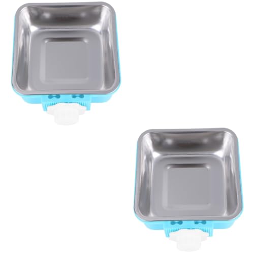 minkissy 2pcs dog crate bowl bowls for dogs dog cage bowl dog crate water bowls dog crate water bowl clip on crates for dogs drop cages for dogs dog bowl for crates Pet Bowl dog box hanging von minkissy