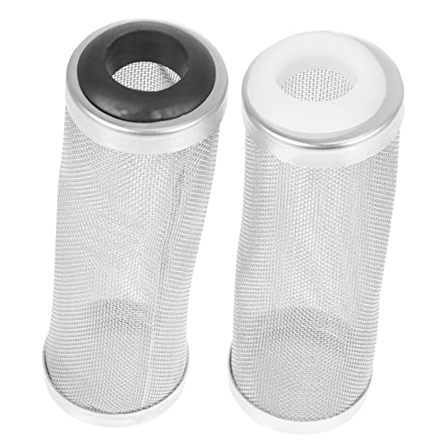 minkissy 2pcs filter filtro para pecera stainer steel strainer Fish Shrimp Mesh Net water inlet mesh guard swimming pool accessories Strainer Mesh Cover 304 network equipment aquarium white von minkissy