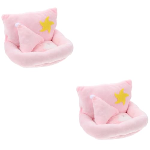 minkissy 2pcs pet cotton nest chinchilla hideout plushes small pet warm bed guinea pig hideout small animals cave bed soft toys rabbit plush scrump plush pet toy hamster beds pet bed winter von minkissy