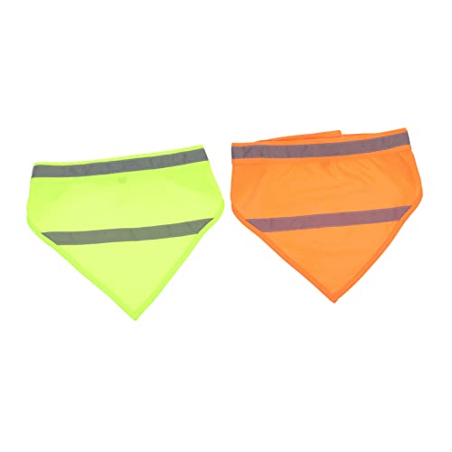 minkissy 2pcs pet triangle towel orange bandanas vest for boys boys accessories reflector vest cat collar dog bandanas for large dogs Puppy Reflective Bib Pet Bandana Safety Dog Scarf von minkissy