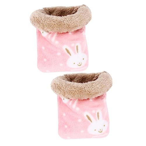 minkissy 2St Baumwollnest für kleine Haustiere Guniea- nach Hause kleine Haustier-Hängematte Spielzeuge Schlafsack Hamster Winterbett Fleece-Haustiernest Meerschweinchen Hamsterhaus von minkissy