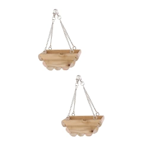 minkissy Hamsterkäfig Bett 2st Holzspielzeug Hamsterspielzeug Spielset Aus Holz Spielzeuge Haustier Käfig Hölzern Schaukeln Fü Katzen von minkissy