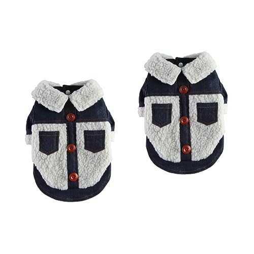 minkissy 2st Kleidung Für Haustiere Hund Kältefestes Kostü Winterjacke Für Welpen Wintermäntel Für Hunde Wintermantel Warmes Haustierkostü Outfit Warme Kleidung Reißverschluss Polyester von minkissy