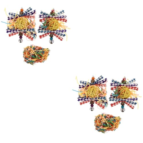 minkissy Papageienspielzeug Vogel Spielzeug 2st Papagei Spielzeug Knete Zubehör Haustier Schleifer Metall von minkissy