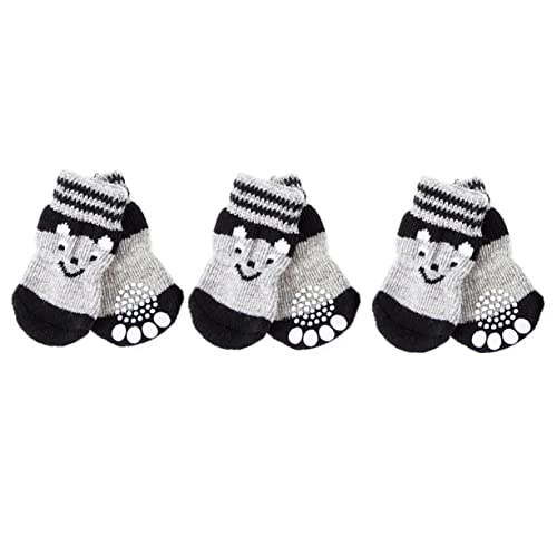 minkissy 3 Paar Hundeschuhsocken Haustier Katzensocken Hundesocken Ohne Stiefeletten Für Hunde Winter Schneestiefel Pfotenschutz Für Hunde Hundestiefel Katzenstiefel von minkissy