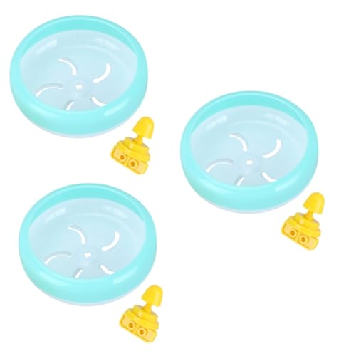 minkissy 3 Pcs Hamster Käfig Zubehör Igel Liefert Hamster Fliegen Untertasse Tier Spielzeug Hamster Chinchilla Spielzeug Hamster Zubehör Haustier Spielzeug Zum Drehen Kleine Tiere Rad von minkissy