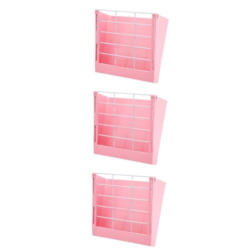 minkissy 3 STK Grasrahmen Häschen Grasfresser Wasserspender für Kaninchen Feeder-Rack Hamster Haustier Grasständer Futterstelle für Kaninchen Hase Heu Wasserzufuhr Container Zubringer Stahl von minkissy