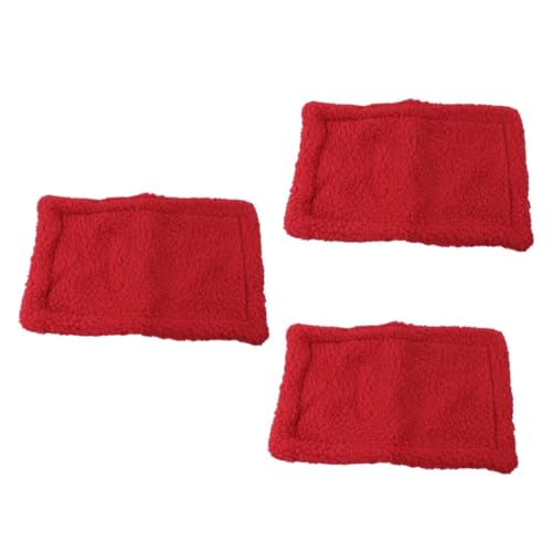 minkissy 3 STK Kleintierkäfige Winterdecken schlafmatte Betthamster meerschweinchen Bett kleines Tierbett Hamster warmes Kissen Haustiermatte Kissen für Haustiere Hamster Pad Nestauflage von minkissy