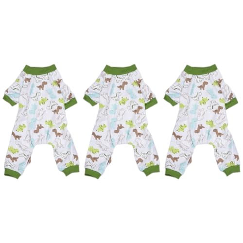 minkissy 3 STK Hunde-Pyjamas Welpen-Outfits Winterjacke für Hunde Welpen-Pyjama Nachthemd Kinderpyjamas Haustierkleidung Party-Hundetuch vierbeinige Kleidung Hundekleidung Trainingsanzug von minkissy