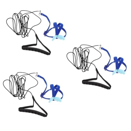 minkissy 3 Sätze Papagei fliegendes Seil Traktions-Papageienleine Vogelzubehör für Käfige aussetzen bequemes Papageiengeschirr Vogelleine Flügel dekorativer Vogel Vögel von minkissy