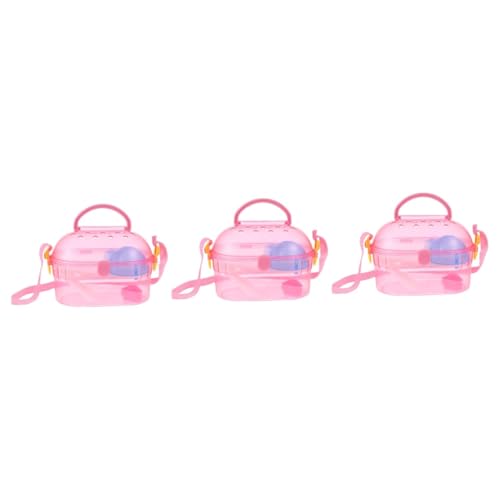 minkissy 3 Sets Hamsterkäfig Hamster Tragetasche Igel Hamster Reise Hamster Tragetasche Meerschweinchen Tragetasche Reisetasche kleine Reisetasche Haustier Versorgung Tragetasche ABS Chinchilla von minkissy