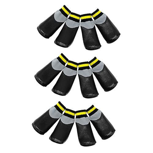 minkissy 3 Sets Winterschuhe Hundesocken für große Hunde Hundesocken für kleine Hunde Hundeschuhe für Winterschuhe für Katzen Booties Socken wasserdichte Turnschuhe Hund Regenschuhe Gefüllte Welpen von minkissy