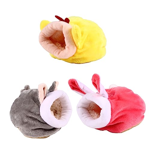 minkissy 3 Stk Hamsternest Höhlenbett für kleine Tiere Igel Zubehör Lebewesen Hamster häuschen kuschelbett kleine Tiere nisten warmes Haustierbett warm halten Baumwollnest Baby Baumwolle von minkissy