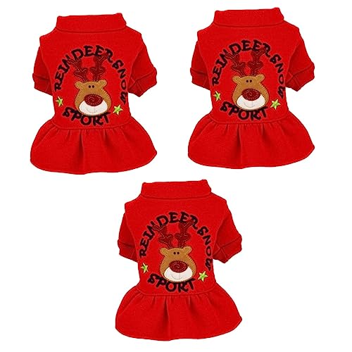 minkissy 3 STK Grünes Outfit Ostern Hunde-Outfits Katze Weihnachtsoutfits Welpenkleid Welpengrünes Kleid Hundebekleidung Für Kleine Hunde Miniatur-Geige Grüner Rock Haustier Pullover von minkissy