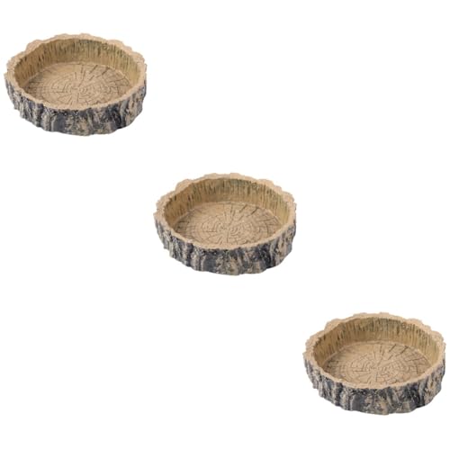 minkissy 3 pcs reptile bowl reptile water dish dishes pet feeding bowls snake water bowl reptiles reptile worm feeder eidechse terrarium reptisoil terrariums Reptilien Supplies animal basin von minkissy