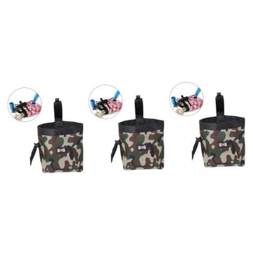 minkissy 3 stücke Hund Behandlung Beutel Haustier Training Leckerli Beutel Tasche für Haustier Trainer Hund Leckerli Tasche Hund Training Leckerli Tasche Haustier Leckerli Tasche Camouflage Müllbeutel von minkissy