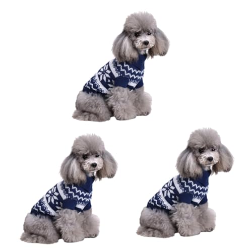 minkissy 3-teiliges Welpen-Outfits, Welpenpullover, Winter, warmer Hunde-Rollkragenpullover, Halloween-Kostü , Hundepullover für kleine Hunde, Rollkragenpullover, Weihnachtspullover, Hundekleidung, von minkissy