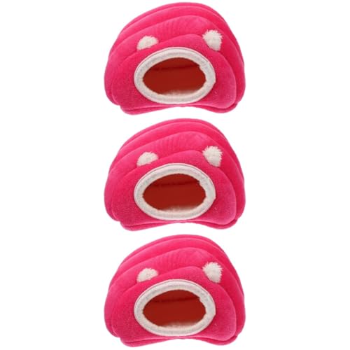 minkissy 3St Hamster Baumwollnest Miniaturdekoration Warmes Hamsterhaus Hamster-Accessoire verschleißfestes Chinchillahaus Meerschweinchen Zubehör Hamsternest schmücken Kleiner Hamster von minkissy