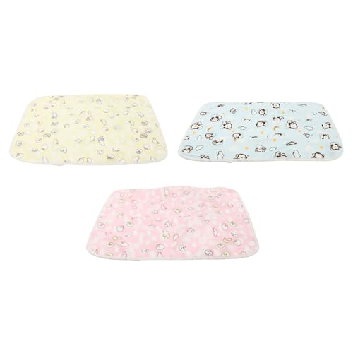 minkissy 3st Hamster-PIPI-pad Futter Für Meerschweinchenkäfige Langlebige Käfigauskleidung Hunde-PIPI-Pads Rennmaus Pee Pad Liner Urin-pad Polyester Faser Plus TPU Wasserdicht Baby Haustier von minkissy