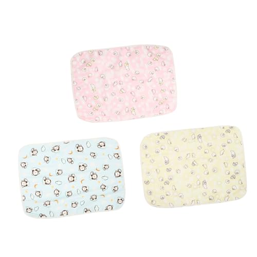 minkissy 3St Hamster-PIPI-Pad nager zubehör Nagetier Zubehör Chinchilla-PIPI-Pad Igel-PIPI-Pad Kaninchen-PIPI-Pad Haustierbettunterlage Wasser aufnehmen Beschichtung Käfigmatte Urin-Pad von minkissy