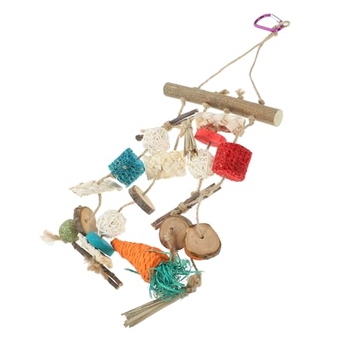 minkissy 3St Hamster-Spielzeug Kaninchenspielzeug Kuchen-Kit Beißspielzeug Spielset aus Holz Hasenspielzeug zartes Chinchilla-Spielzeug Bissfestes Hamster-Kauspielzeug hängend Zubehör Vögel von minkissy