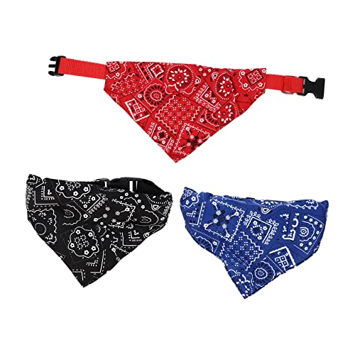 minkissy 3St Haustier-Lätzchen Hundehalsbänder für Welpen Welpenhalsband Bulk-Bandanas Haustierbandana für Hunde Hundehalstuch Hundebandanas für große Hunde Halsband für Hunde Kleiner Hund von minkissy