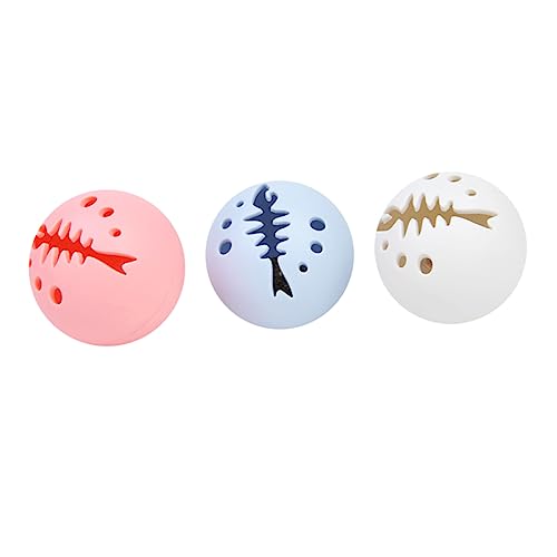 minkissy 3St Haustierspielzeug Pet-Ball-Spielzeug Dogman-Spielzeug Kätzchen Indoor-Spielzeug Katzenbälle Spielzeuge klingelspielzeug für Haustiere Katzenspielzeug Katzenminze die Klingel von minkissy