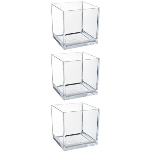 minkissy 3St Mini-Aquarium Multifunktions-Betta-Tank Plastikbehälter hydroponischer Pflanzenbehälter 10-Gallonen-Aquarium Wohnaccessoire Glas Betta Fisch Halterung Panzer Container STK von minkissy