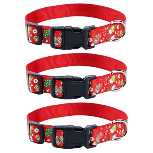 minkissy 3St Weihnachten hundehalsband pet Supplies Haustierhalsband Hund weihnachtshalsband Weihnachtszubehör für Haustiere Haustier Hundehalsband Haustierzubehör Weihnachtsbaum Handschuhe von minkissy