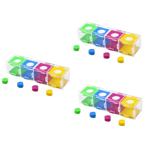 minkissy 3er-Box Pädagogisches Spielzeug Für Vögel Interaktives Papageienspielzeug Fußspielzeug Für Sittiche Papageien-intelligenzspielzeug Papagei Spielt Spielzeug Kleiner Papagei Kauen von minkissy