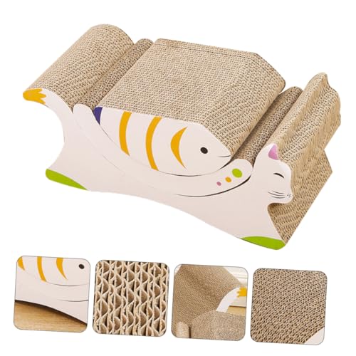 minkissy 3pcs Cat Scratching Board Three Piece Set Cat Scratcher Cat Scratching Post Catnip Toys for Cats Pet Toys Kitten Scratching Pad Cat Chewing Scratcher The Cat Scraper Sofa Cardboard von minkissy